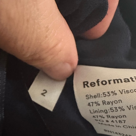 New Reformation Poppy Navy Maxi Dress Size 2 - Picture 7 of 9